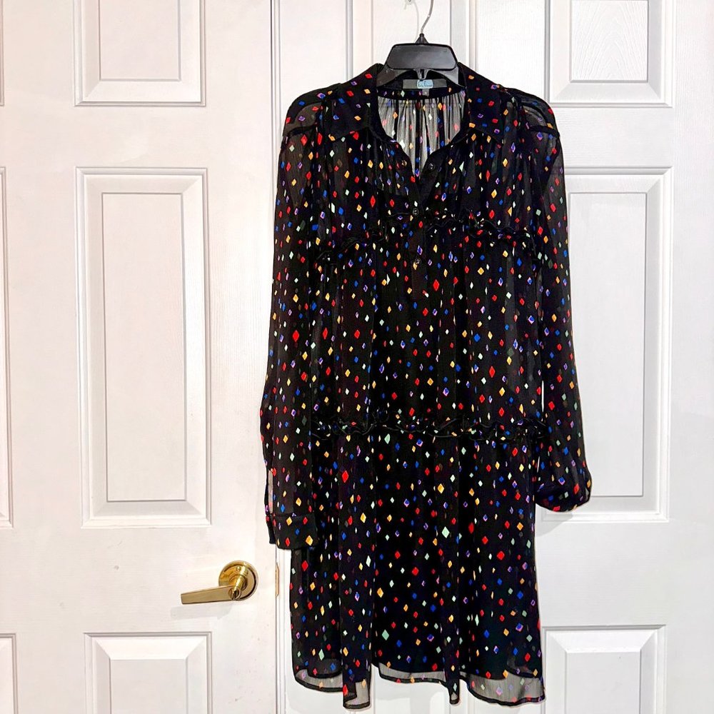 Eva Franco Augustina Yester Chiffon Confetti Dress, Size 10